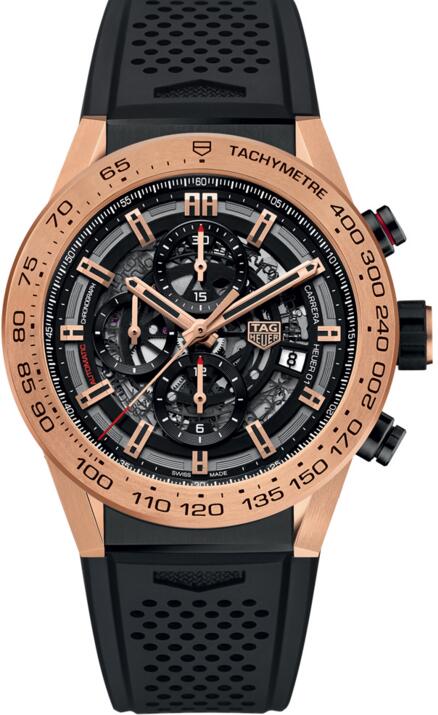 Replica Tag Heuer CALIBER HEUER 01 AUTOMATIC CHRONOGRAPH SKELETON 45MM CAR2A5B.FT6044 watch